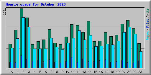 Hourly usage for October 2025
