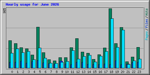 Hourly usage for June 2026