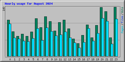 Hourly usage for August 2024