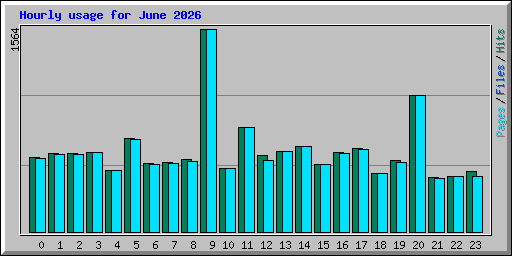 Hourly usage for June 2026