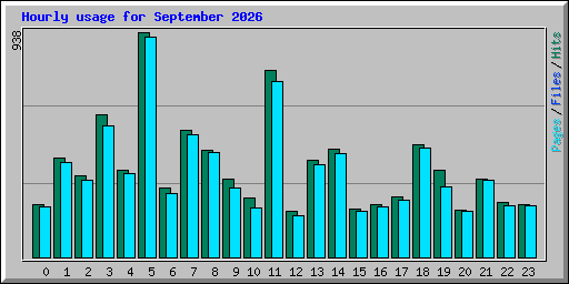 Hourly usage for September 2026